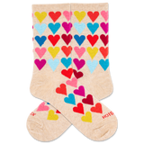 HOTSOX Women's Fuzzy Hearts Crew Socks