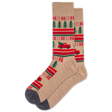 HOTSOX Men's Xmas Truck Crew Socks