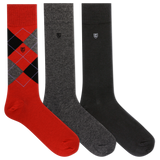 Chaps Men's Argyle Dress Crew Socks 3 Pair