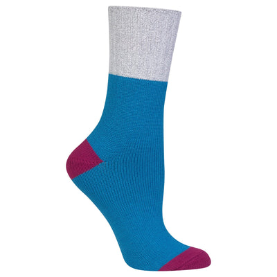 HOTSOX Women's Color Block Marl Cuff Boot Sock