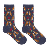 HOTSOX Women's Mistletoe Cat Crew Socks