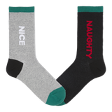 HOTSOX Women's Naughty And Nice Crew Socks thumbnail