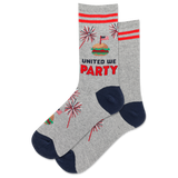 HOTSOX Women's United We Party Crew Sock