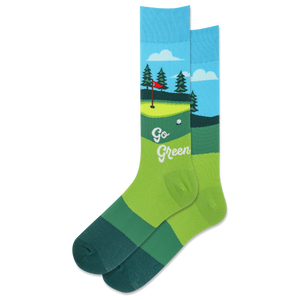 HOTSOX Men's Go Green Crew Socks