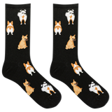 HOTSOX Women's Dog Tails Crew Sock