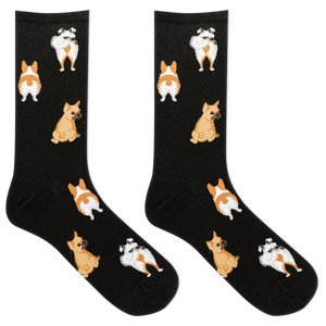 HOTSOX Women's Dog Tails Crew Sock