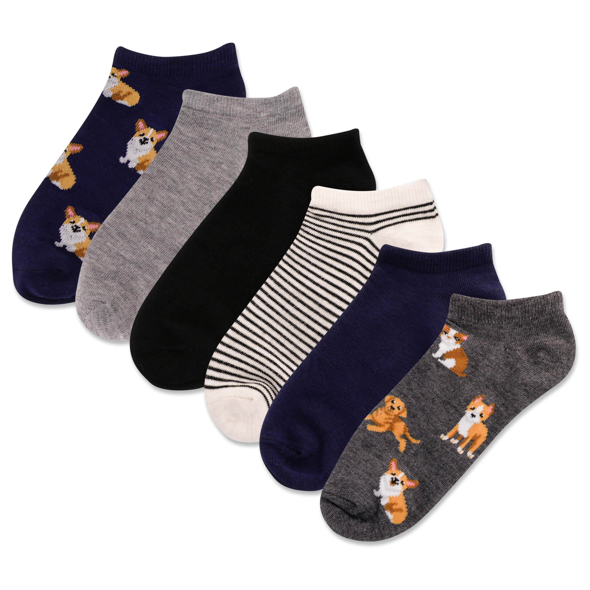 HOTSOX Women\'s Dogs 6 Low Cut Socks Pack
