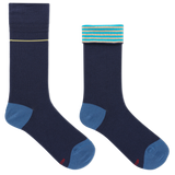 HOTSOX Women's Stripe Turn Cuff Crew Sock