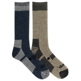 Jeep® Men's Performance Wool Hiking Crew Socks 2 Pair Pack Made in USA - Heavyweight, Cushioned Comfort